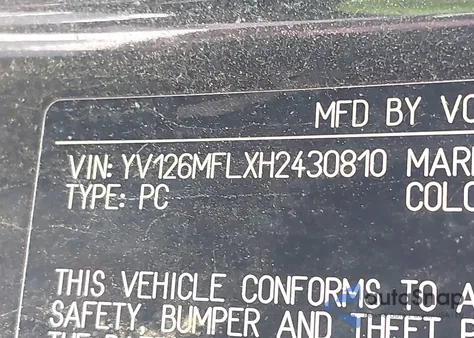 2017 Volvo S60 T5 Dynamic z USA, uszkodzony, nr VIN YV126MFLXH2430810